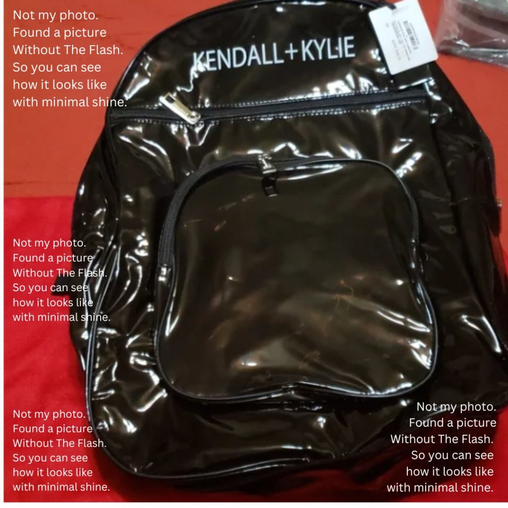 NWT *rare* Kendall & Kylie Clear/Black PVC Backpack - Picture 6 of 6